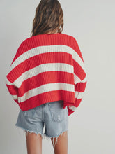 Load image into Gallery viewer, Red Stripe Cardigan