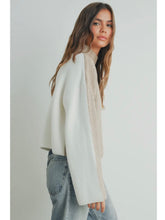 Load image into Gallery viewer, Taupe & Ivory Two Toned Sweater