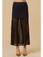 Load image into Gallery viewer, Black Mixed Media Maxi Skirt