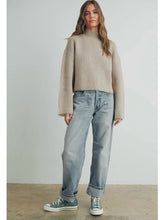 Load image into Gallery viewer, Taupe & Ivory Two Toned Sweater