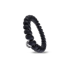 Load image into Gallery viewer, Teleties Matte Black Spiral Hair Ties (Large)