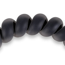 Load image into Gallery viewer, Teleties Matte Black Spiral Hair Ties (Large)