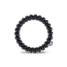 Load image into Gallery viewer, Teleties Matte Black Spiral Hair Ties (Large)