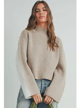 Load image into Gallery viewer, Taupe & Ivory Two Toned Sweater