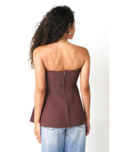 Load image into Gallery viewer, Coffee Judy Strapless Sweater Top
