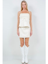 Load image into Gallery viewer, Cream Tie Shoulder Top &amp; Skirt Set

