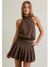 Load image into Gallery viewer, Brown &amp; Beige Stripe Dress
