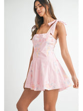 Load image into Gallery viewer, (PREORDER) Pink Floral Tie Shoulder Romper
