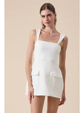 Load image into Gallery viewer, White Square Neck Mini Dress
