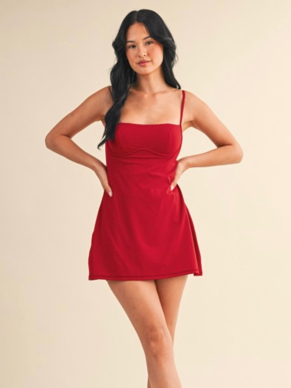 Cherry Sweetheart Athleisure Dress