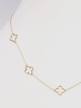 Load image into Gallery viewer, Gold Open Clover Necklace
