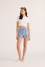 Load image into Gallery viewer, MinkPink Vintage Blue Denim Panel Shorts
