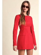 Load image into Gallery viewer, Red Boat Neck Mini Dress
