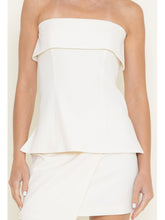 Load image into Gallery viewer, Cream Strapless Overlay Top
