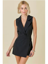 Load image into Gallery viewer, Black Blazer Romper
