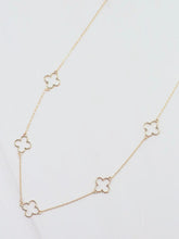 Load image into Gallery viewer, Gold Open Clover Necklace

