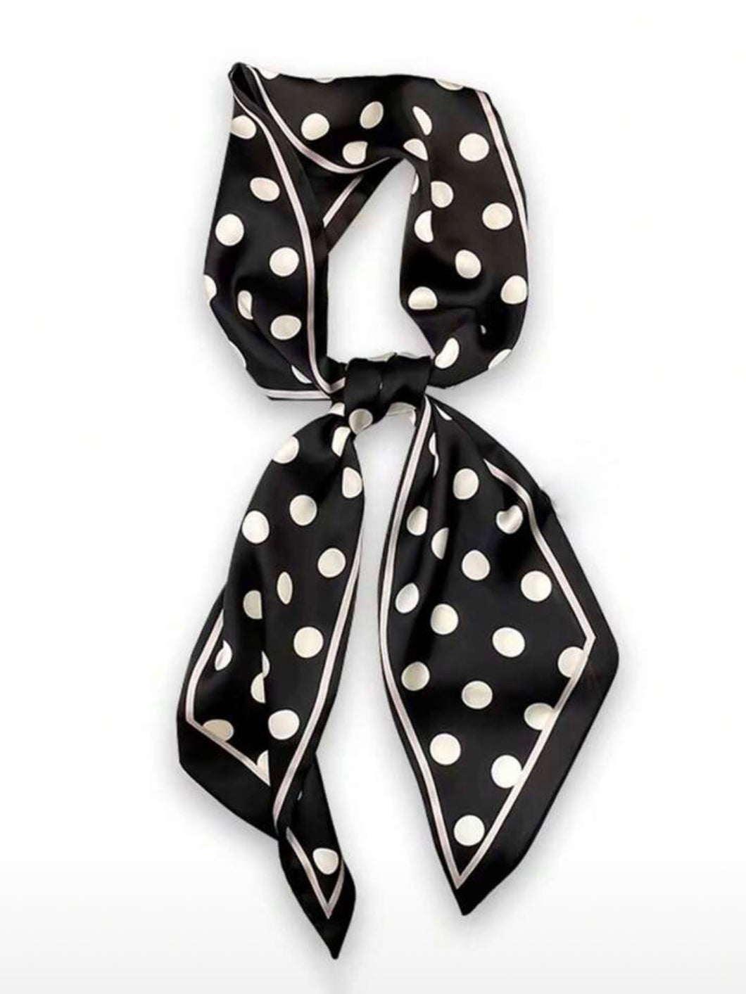 Black & White Polka Dot Scarf