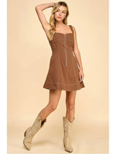 Load image into Gallery viewer, Mocha Zip Front Dress

