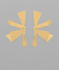 Gold Fan Earrings