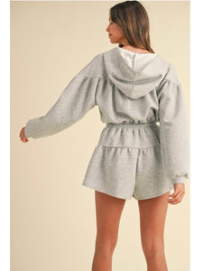 Heather Grey Scuba Romper