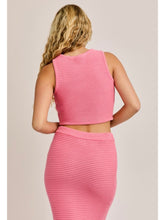 Load image into Gallery viewer, Pink Ribbed Sweater Top
