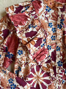 Cream & Rust Print Top