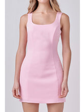 Load image into Gallery viewer, Pastel Pink Cutout Bow Mini Dress
