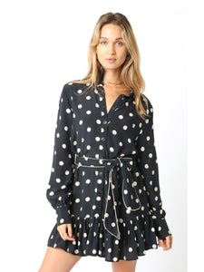 Black & Cream Priscilla Polka Dot Dress