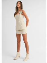 Load image into Gallery viewer, Ivory Tweed Tunic Top &amp; Mini Skirt Set
