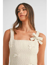 Load image into Gallery viewer, Ivory Tweed Tunic Top &amp; Mini Skirt Set
