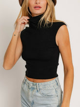 Load image into Gallery viewer, Black High Neck Sweater Top
