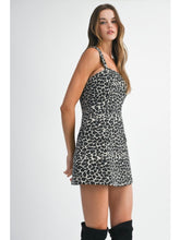 Load image into Gallery viewer, Leopard Jacquard Mini Dress
