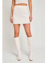 Load image into Gallery viewer, White Cable Sweater Skirt
