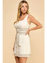 Load image into Gallery viewer, Cream Stitch Detail Dress
