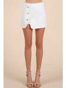 White Wavy Top & Skirt Set