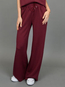 Oxblood Scuba Soft Knit Pants