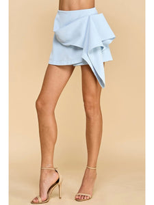 (PREORDER) Baby Blue Drape Skort