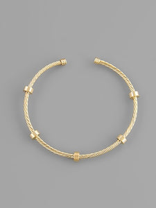 Gold Textured Cuff Bracelet