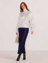 Load image into Gallery viewer, MinkPink Silver Eira Metallic Foil Sweater
