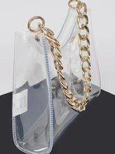 Load image into Gallery viewer, Clear Gold Chain Bag
