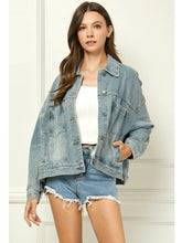 Load image into Gallery viewer, Oversized Denim Jacket

