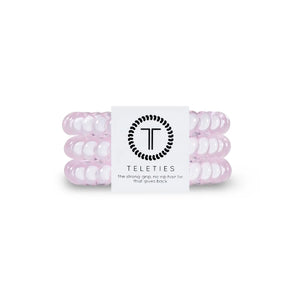 Teleties Rose Water Pink Spiral Hair Ties (Small)