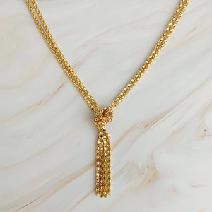 Gold Y Drop Chain Necklace