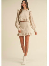 Load image into Gallery viewer, Taupe Ruffle Knit Top
