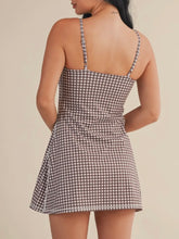 Load image into Gallery viewer, Chocolate Gingham Sweetheart Athleisure Dress
