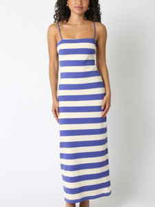 (PREORDER) Blue Dallas Stripe Maxi Dress