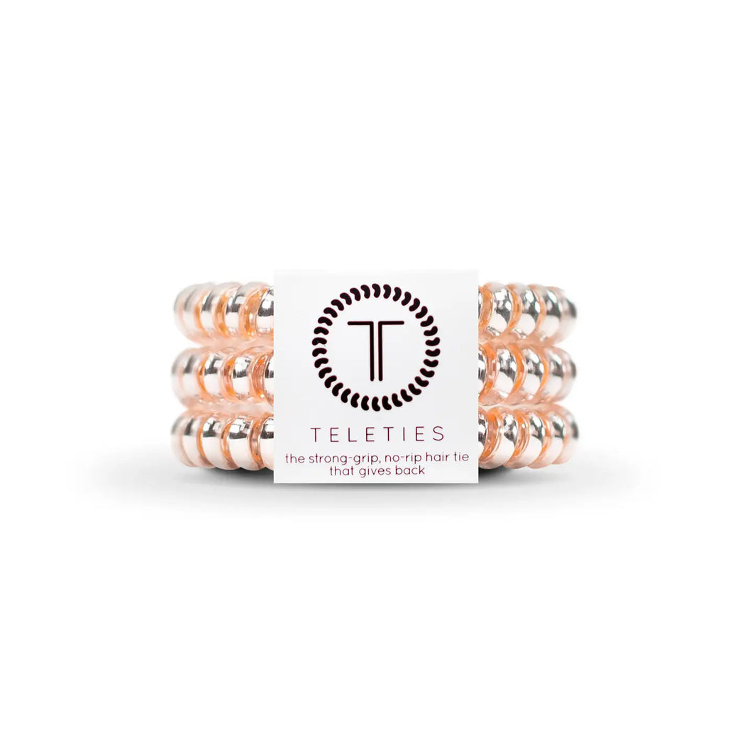 Teleties Millennial Pink Spiral Hair Ties (Small)