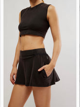 Load image into Gallery viewer, Free People Movement Black Hot Shot Skort Set
