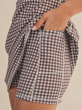 Load image into Gallery viewer, Chocolate Gingham Sweetheart Athleisure Dress

