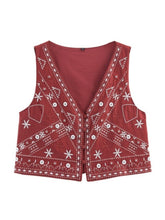 Load image into Gallery viewer, Crimson Embroidered Set
